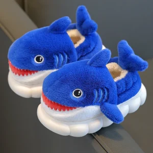 Cartoon Shark Cotton Slippers