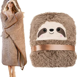 Cozy Sloth Hooded Blanket