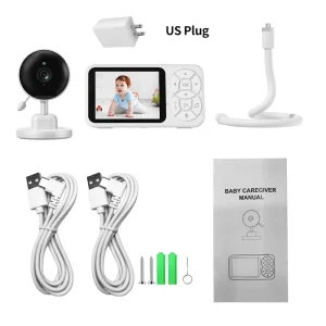 3.5 Inch Baby Monitor 720P with Night Vision Temperature Detection