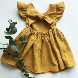 Girls Ruffles Sleeveless Dress