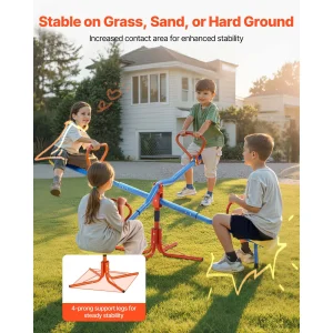 4 Seats Kids Seesaw Sit & Spin