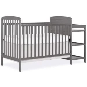 3-in-1 Convertible Baby Crib with Changing Table