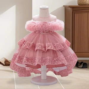 Sparkly Sequin Princess Dress with Tulle Skirt