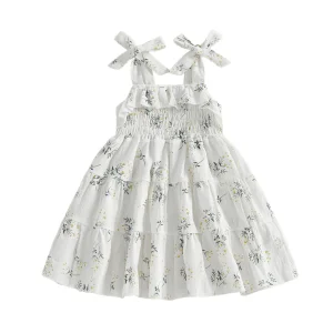 Toddler Girl Sleeveless Floral Print A-Line Dress