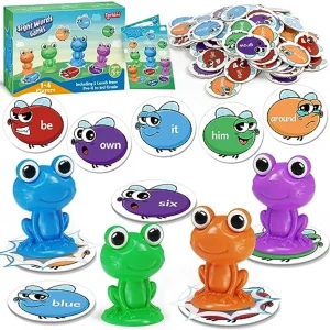 Frog Site Words Educational Flash Cards